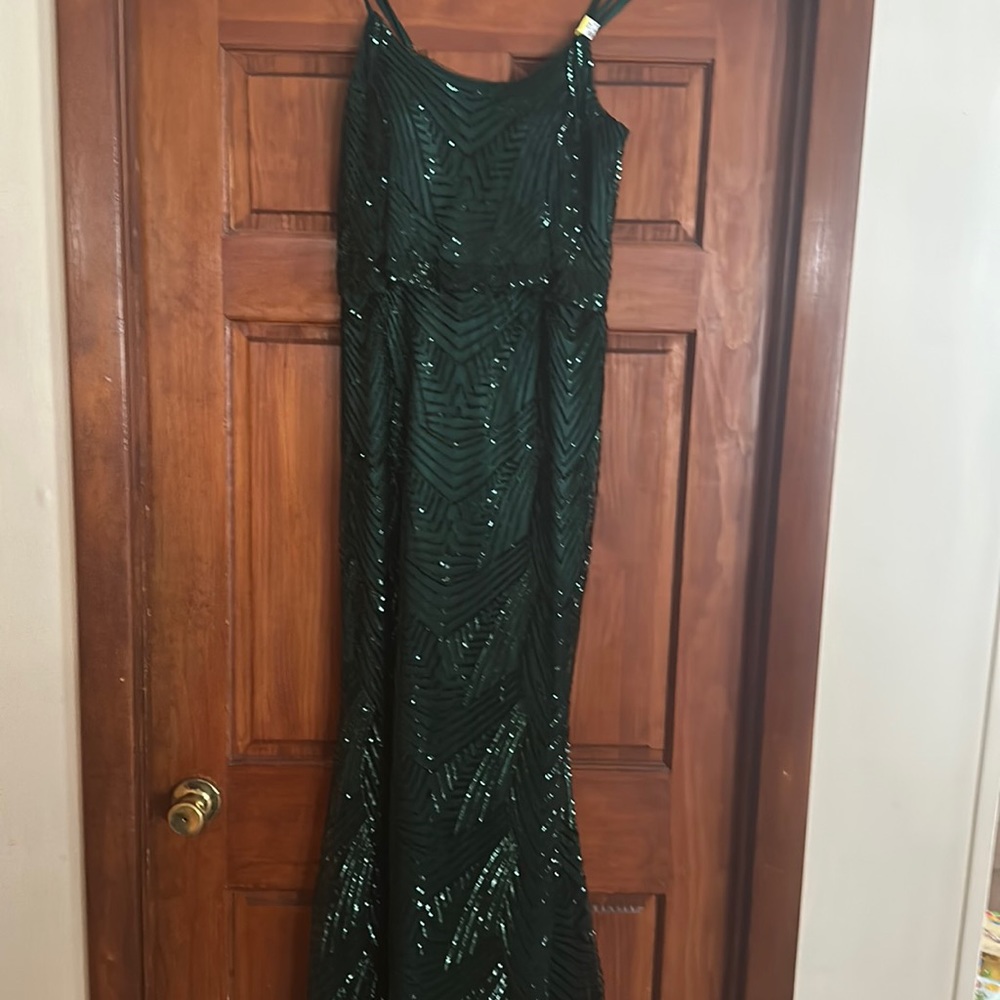 Bridesmaid dress green with sequence size 10